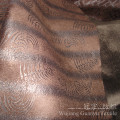 Tela de cuero de poliéster de gamuza bronceada con respaldo grueso de lana